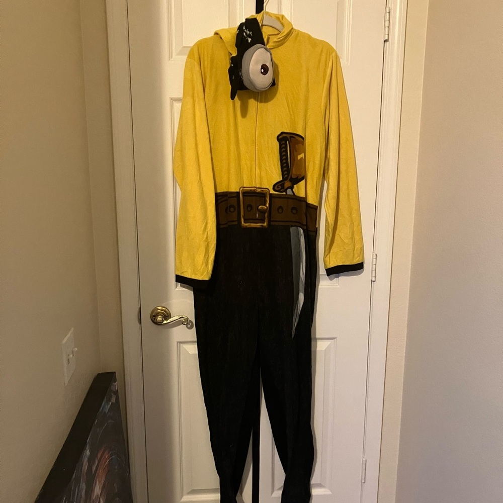 Adults minion onesie Halloween costume pajamas